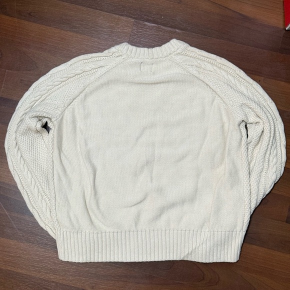 Cozy Gap Cable Knit Sweater - Cream - Picture 3 of 4